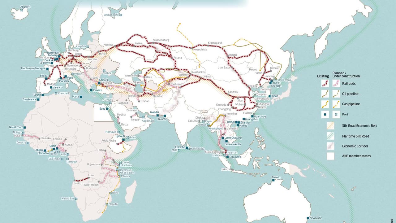 The Belt and Road Initiative Map