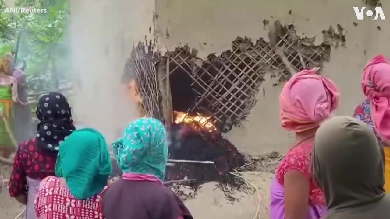 Women Set Fire to House of Manipur Suspect _ VOA News