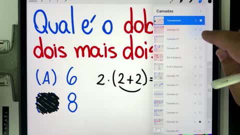 🧐 Qual é o DOBRO de dois mais dois Você consegue resolver