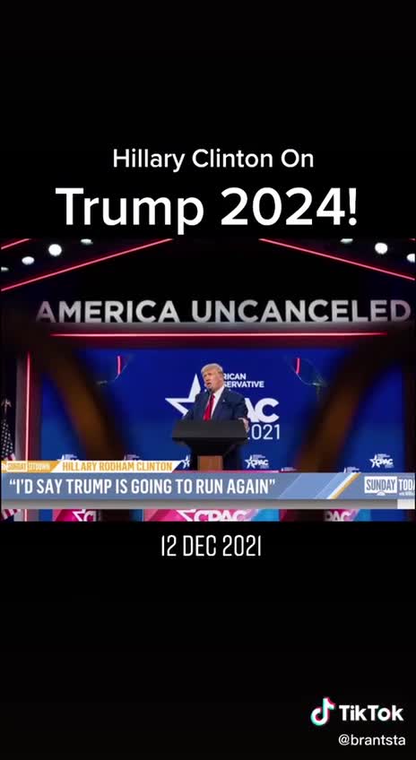 FAKE HILLARY SAYS TRUMP WILL WIN 2024 #BYDESIGN 🙃 #INTHEMATRIX