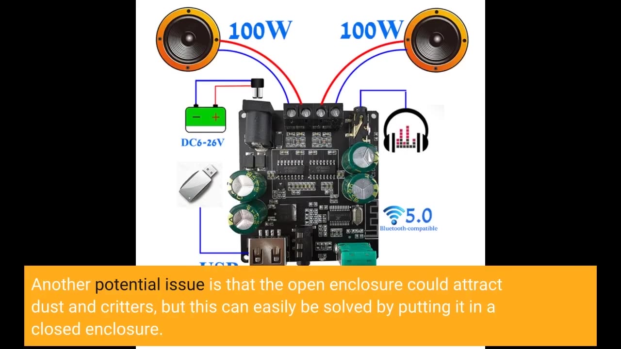 100W+100W #Amplifier Board with Treble and Bass Control-Overview