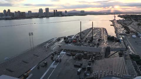 Edited time lapse of USS Carl Vinson's flight deck
