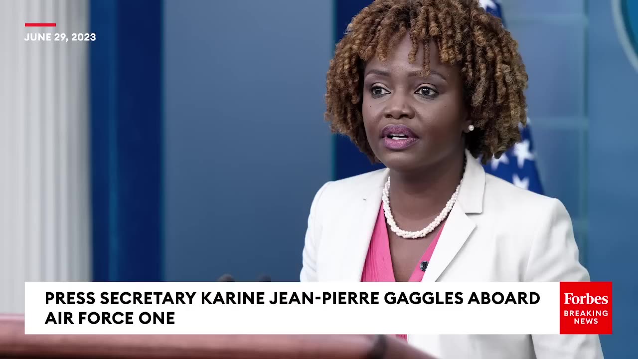 JUST IN- Karine Jean-Pierre Holds Press Gaggle In Wake Of SCOTUS Ruling Against Affirmative Action