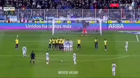 Leo messi free kick goal Against Ecuador.world cup