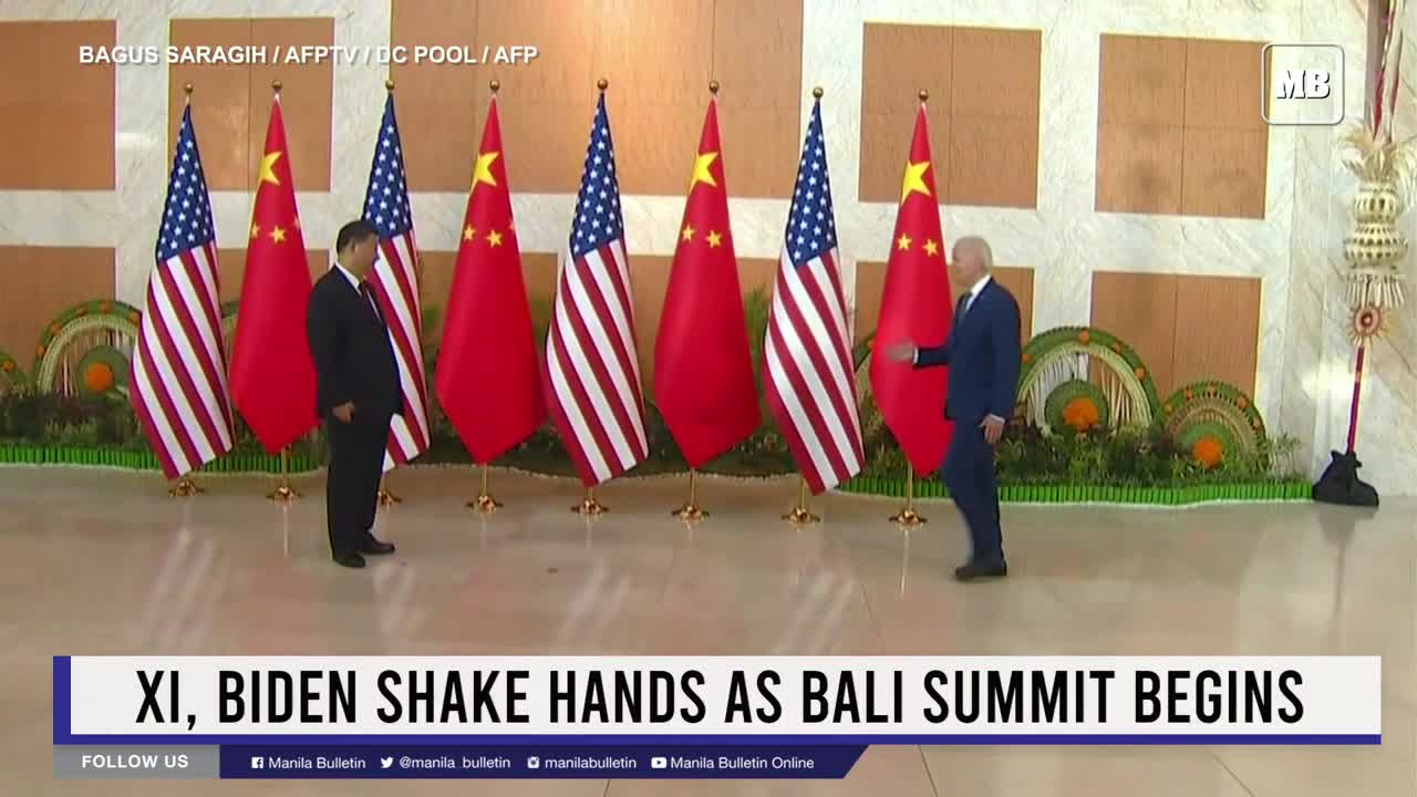 Xi, Biden shake hands as Bali summit begins