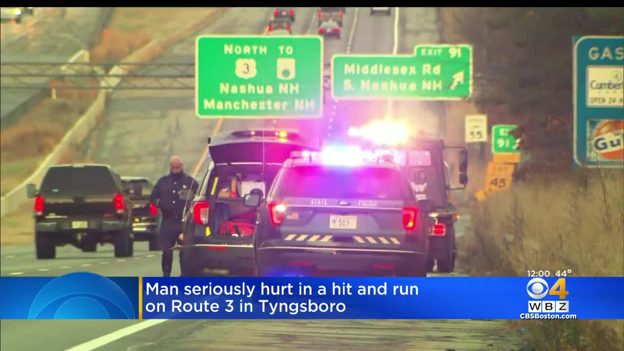 Man seriously hurt in hit-and-run on Route 3 in Tyngsboro