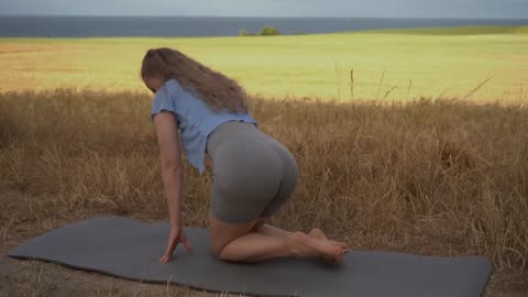 Yoga by the ocean