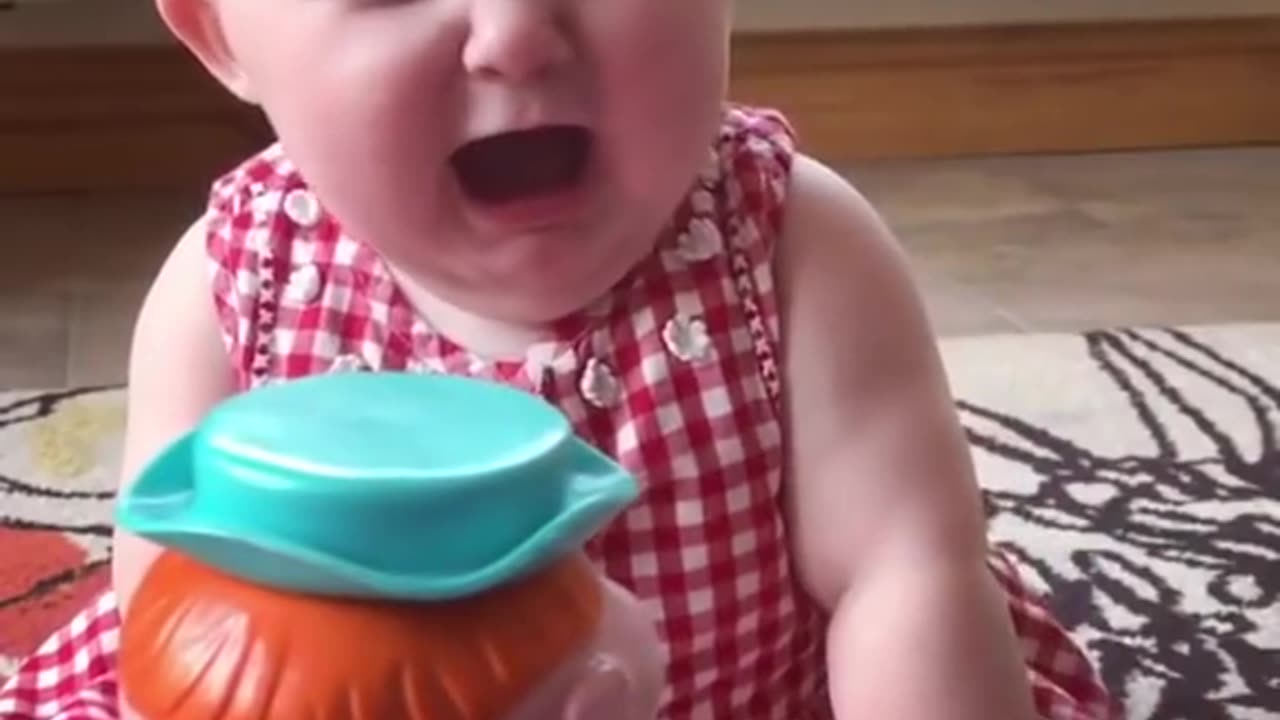 Cute baby's funny crying