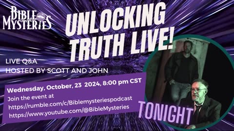 Join us tonight for Unlocking Truth Live Q&A