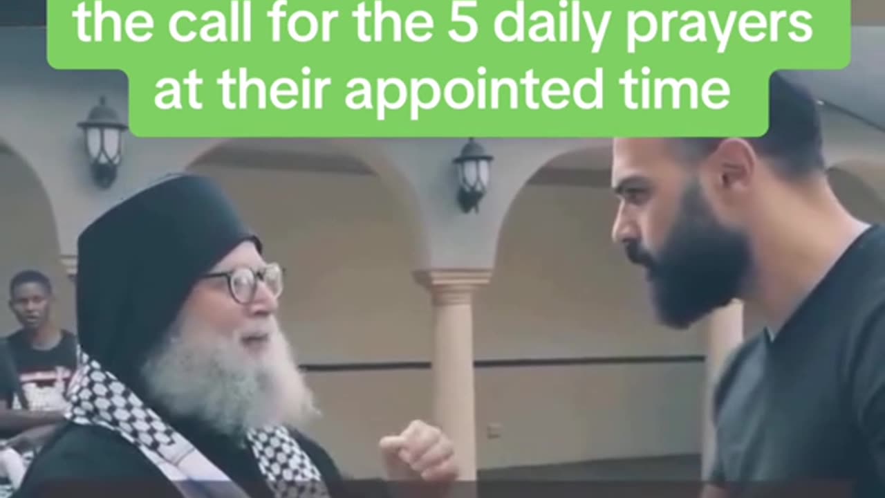 A Christian priest makes a promise he will make the call for the 5 daily prayers