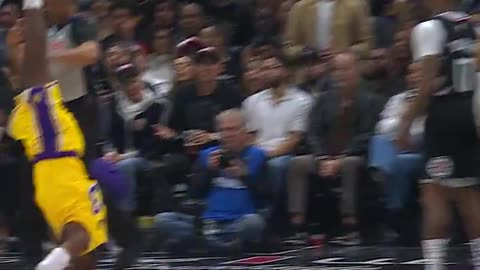 LeBron James CLUTCH BASELINE FADEAWAY + SOMERSAULT! | Lakers vs. Clippers