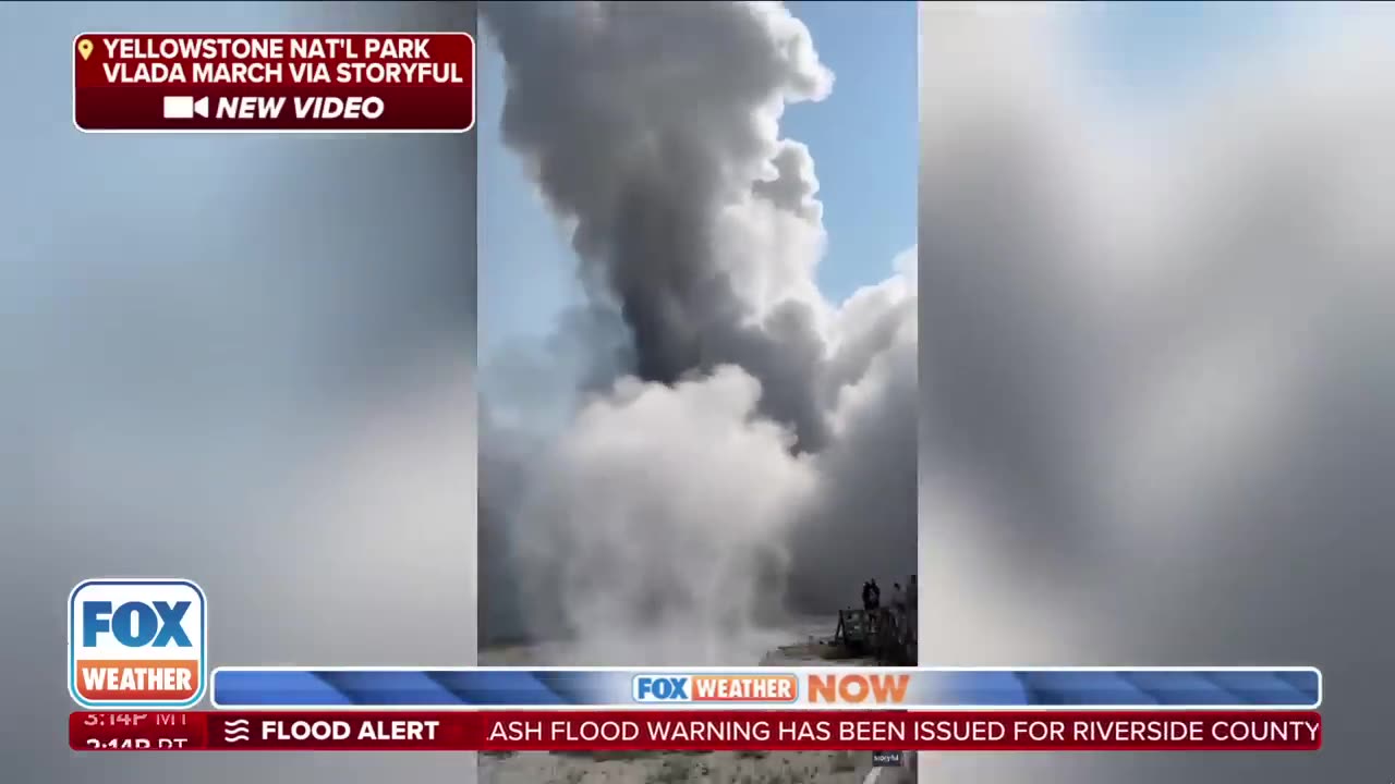 Geyser Explodes In Yellowstone National Park