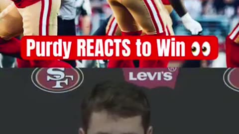 Purdy reacts to 49ers win vs Bears