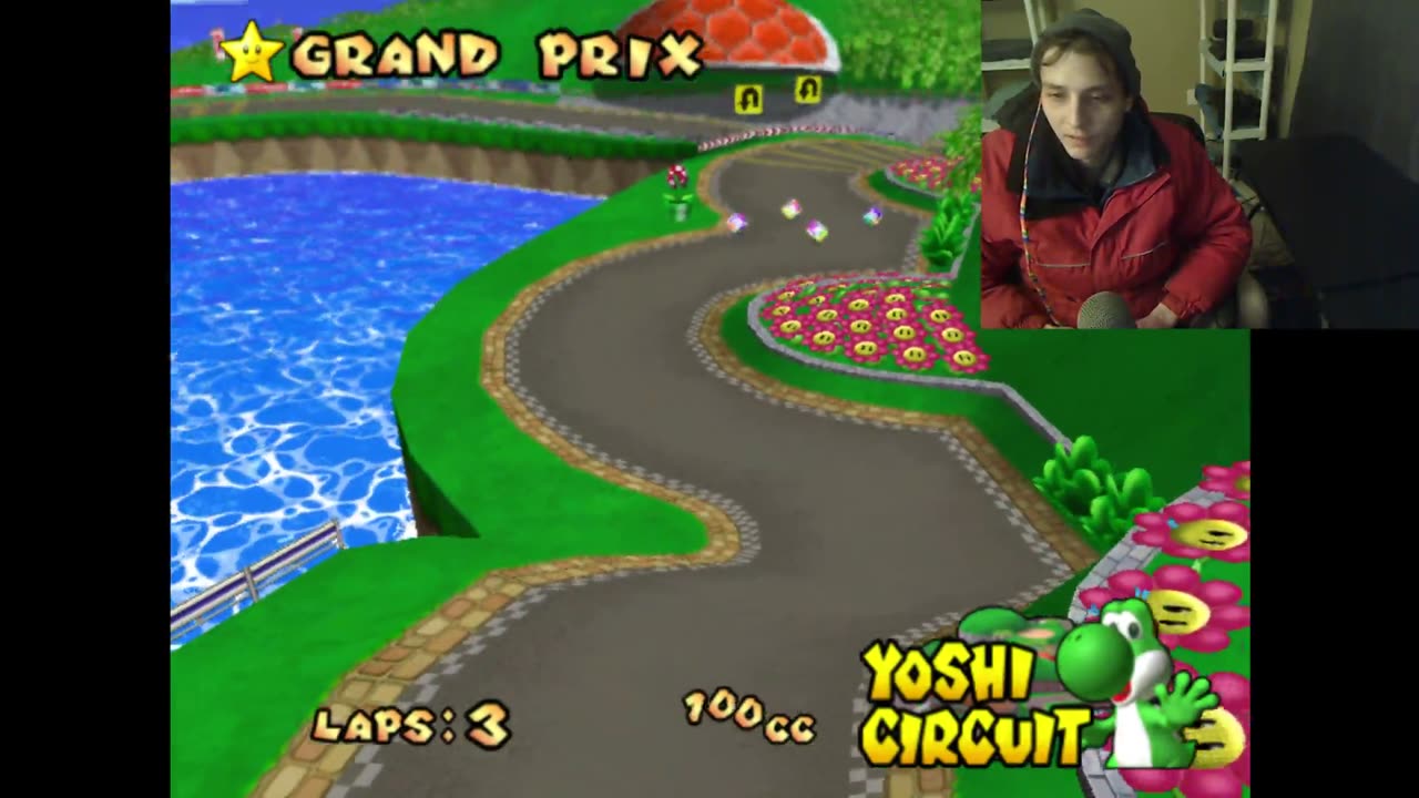 Mario Kart Double Dash!! Star Cup Race On The Yoshi Circuit Racetrack Gameplay