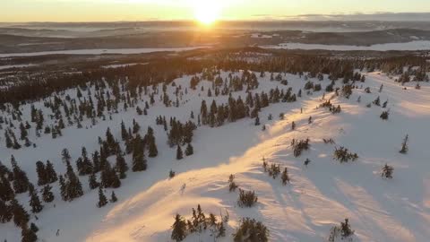 Mountains and landscapes in winter