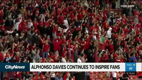 Alphonso Davies continues to inspire fans