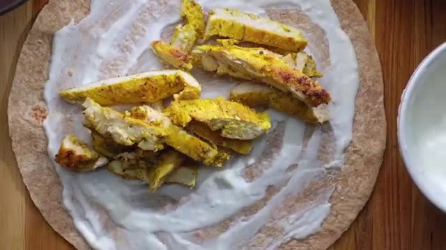 Healthy Chicken Wrap With No Knead Roti Recipe