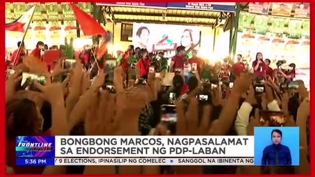 Bongbong Marcos, Jr., inendorso na ng PDP-Labanv