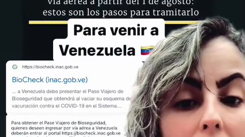 B14 PARA VENIRA O REGRESAR A VENEZUELA TENES QUE YENAR ESTO