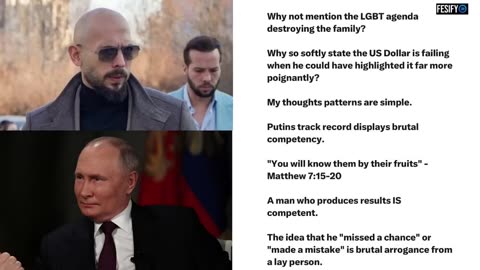 Andrew Tate Responds To Vladimir Putin Tucker Carlson Interview