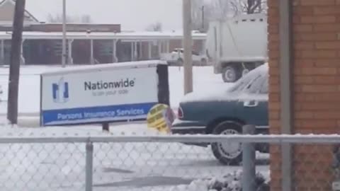 Garbage Truck Does Donuts