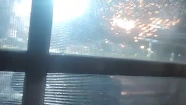 Power Lines Sparking Outside Home During Storm