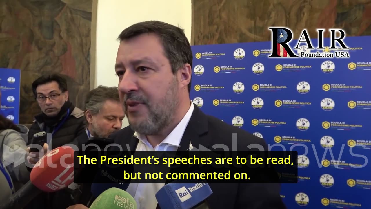 Salvini interview on attacks on police