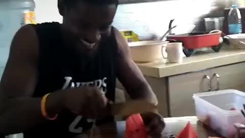Cut the watermelon