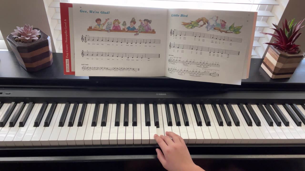 Alfred's Basic Piano Library Level A - Gee We're Glad and Little Bird
