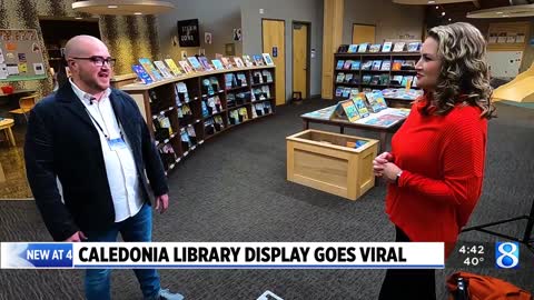 KDL librarians reunite lost water bottles with owners using display