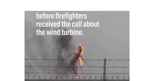 Wind turbine catches fire in Texas