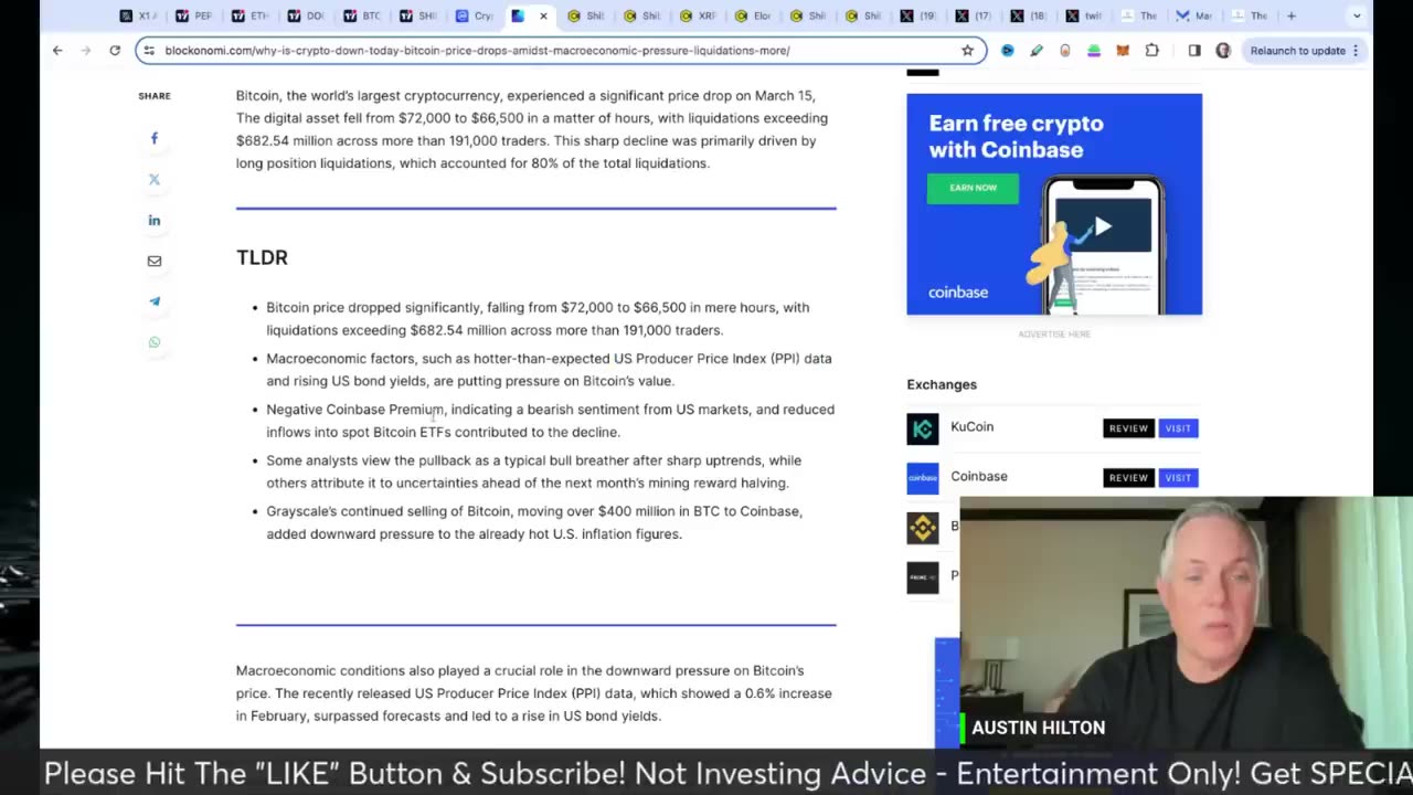 WHY CRYPTO IS DOWN TODAY! BREAKING CRYPTO NEWS!