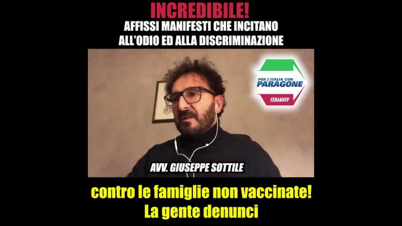 Violazione dei Diritti Umani e Incitamento all'Odio verso le famiglie non vaccinate