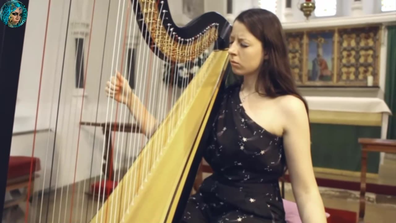 Harp playing soothing