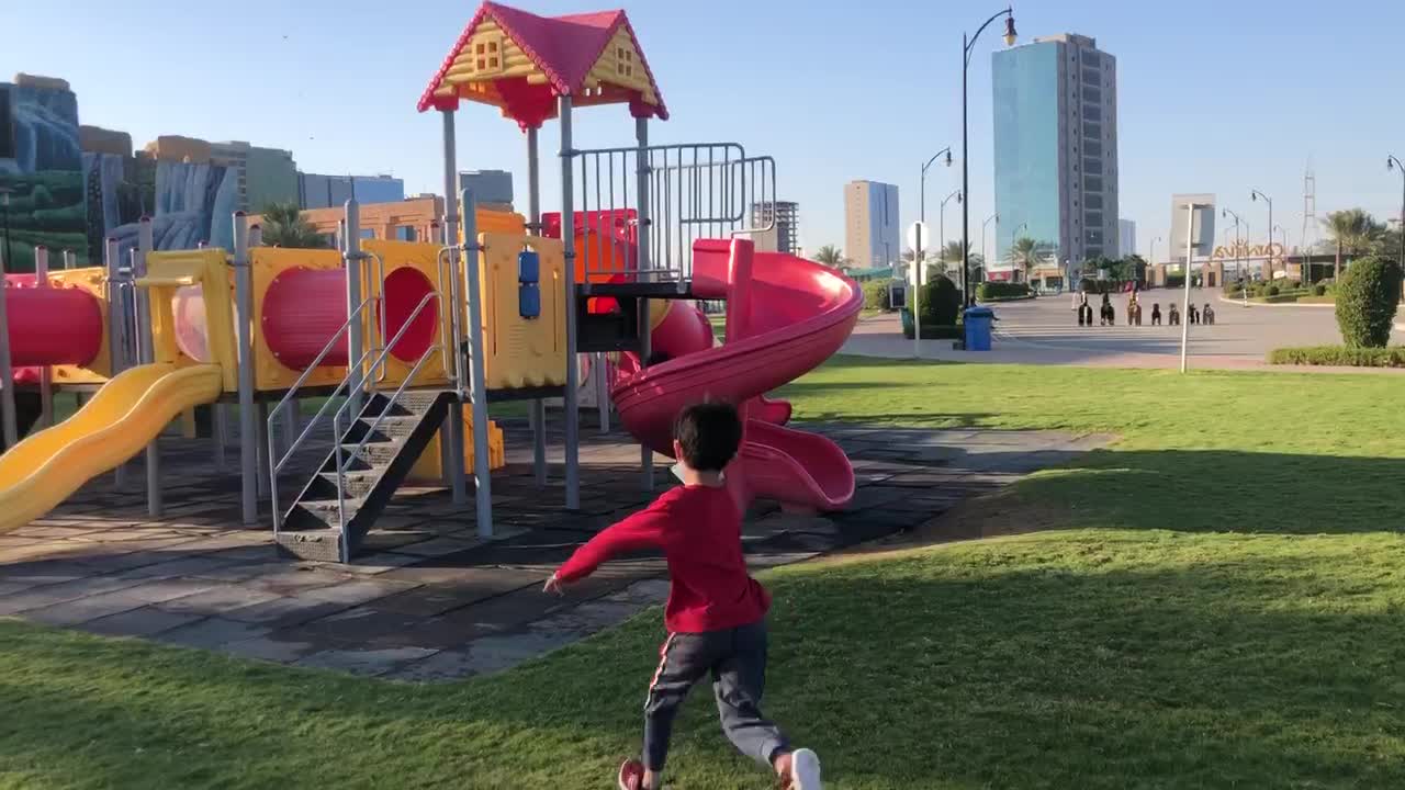 Having fun in park