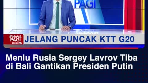 Russian Sergey Lavrov Arrives in Bali to Replace President Putin