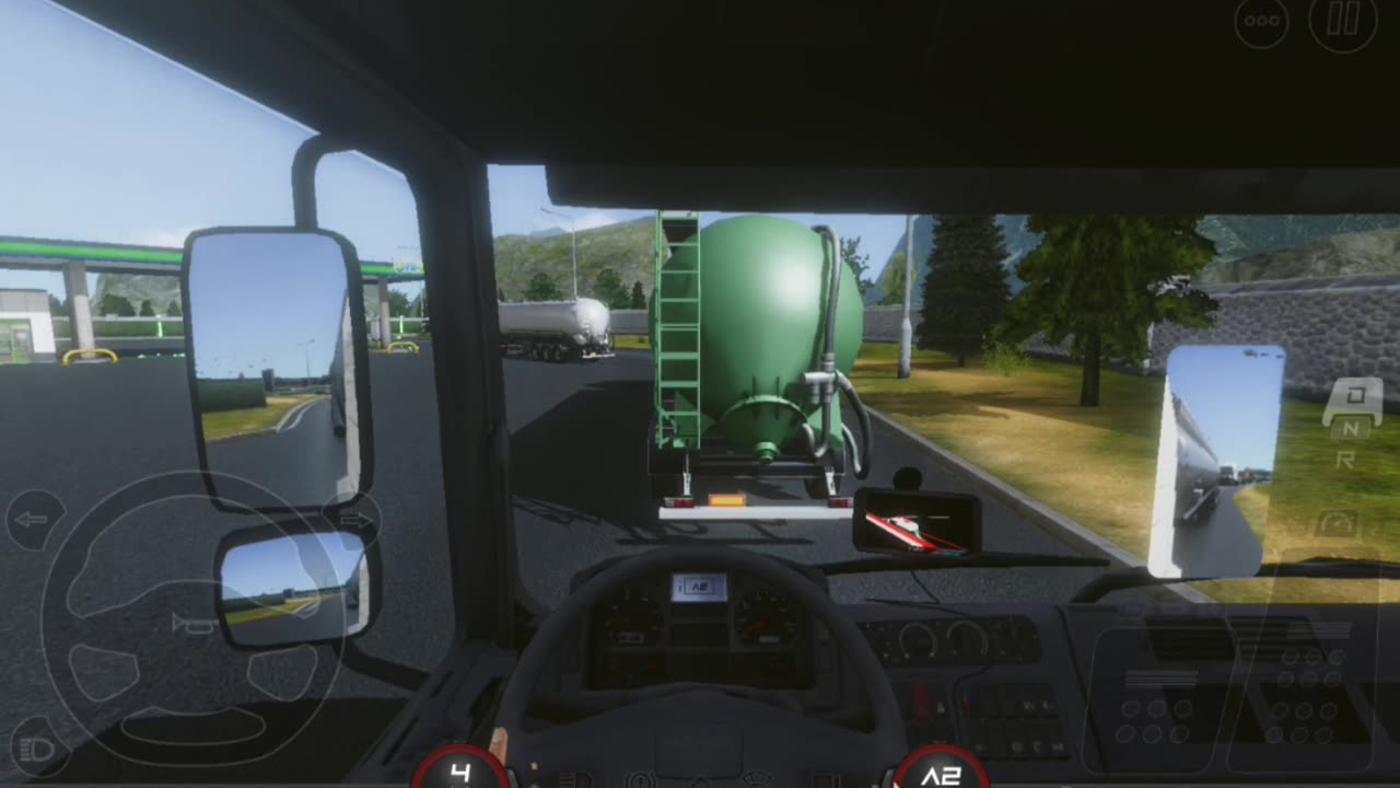 Simulator gameplay of truck of Europe