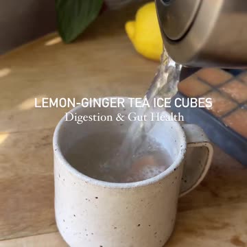 "Revitalize Your Digestive Health with Zesty Lemon and Soothing Ginger Ice Cubes!"
