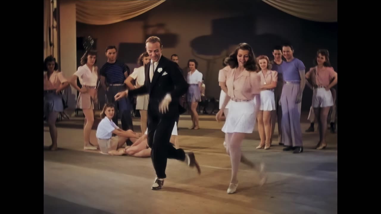 Fred Astaire Rita Hayworth You'll Never Get Rich 1941 scene colorizer remastered 4k