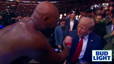 The People's President warmly greeted at #UFC309