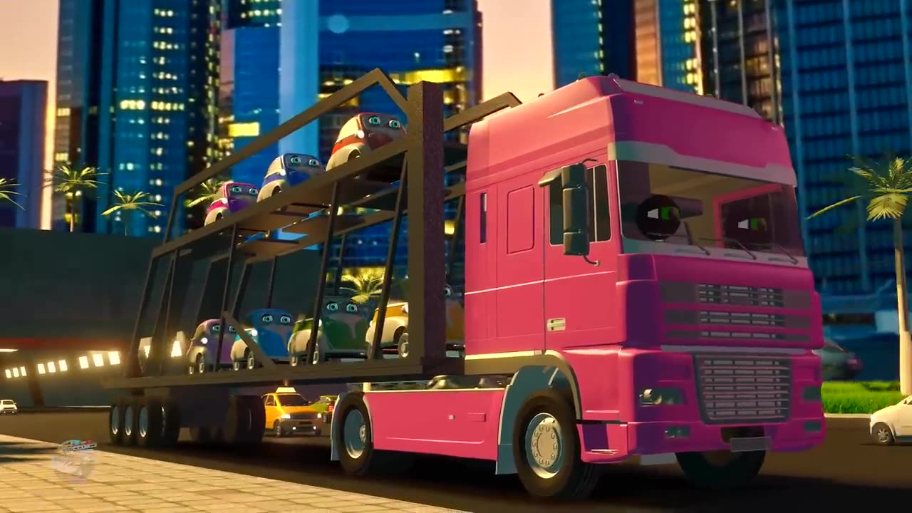Wheels On The Bus and Street Vehicles Nursery Rhyme for Kids