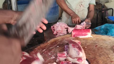 Cow Meat Cutting Skills By Bangladesh Dhaka Market