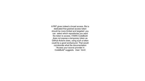 AWS CodeBuild get Github OAuth token