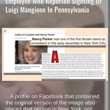 Fact Check: Photo Does NOT Show Altoona McDonald's Employee Who Reported Luigi Mangione