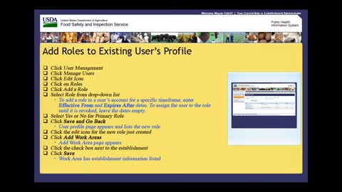 Add Roles to Existing User’s Profile