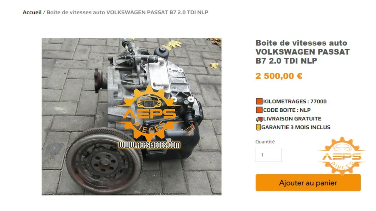 AEPSPIECES.COM - Boite de vitesses auto VW AUDI 2.0 TDI MTE