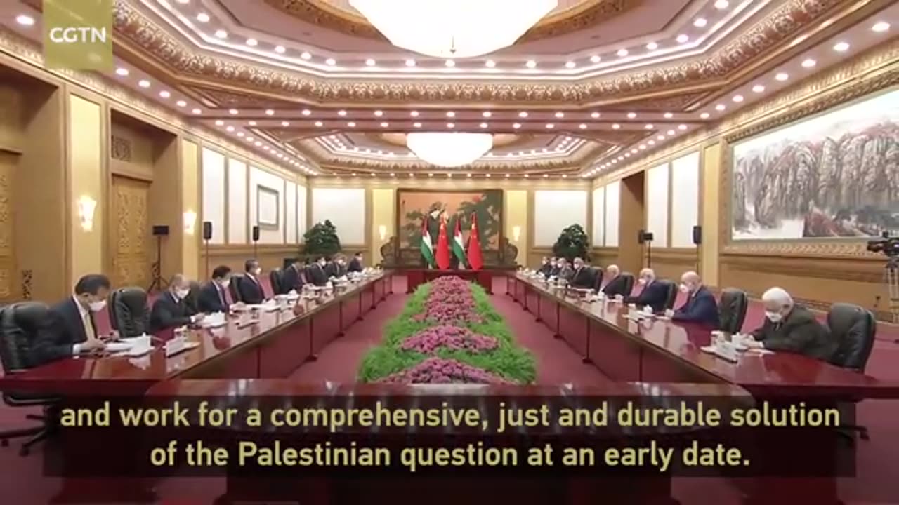 China welcomes Palestinian President Mahmoud Abbas for announcing strategic partnership