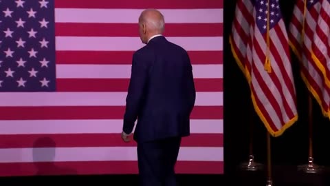 Joe Biden's Attempt to Exit Stage After Giving Speech