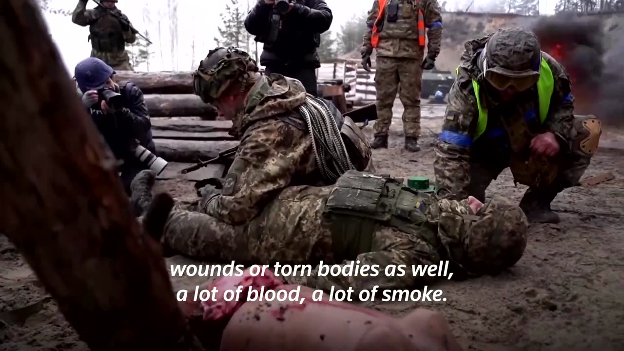 Ukraine military drills imitate real battlefield