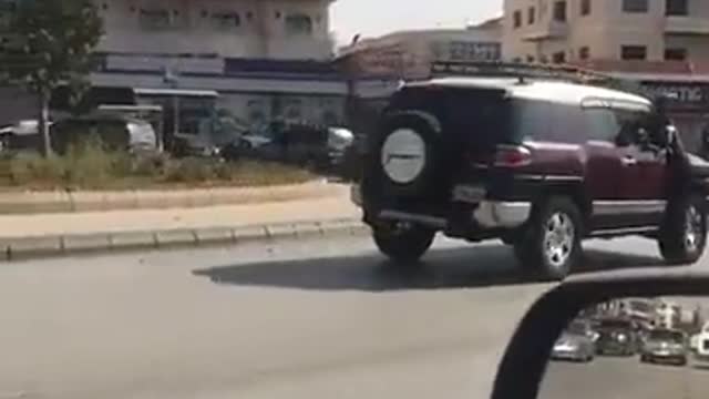 Hezbollah Terrorist Patrolling The Streets of Lebanon